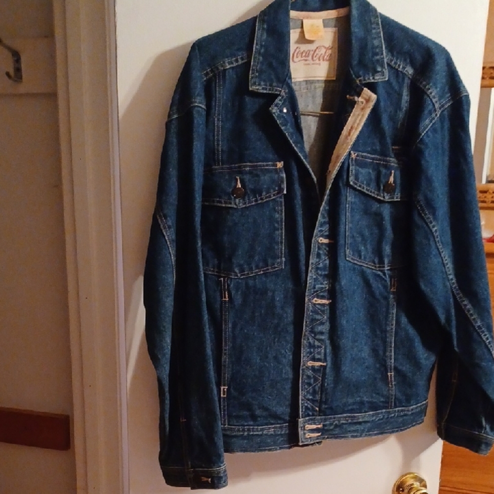 Coca Cola Blue Lightweight Shirt Jacket Classic Design